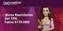 Casino Infinity te Hace un Reembolso del 10% como Bono de Bienvenida: &iexcl;hasta $170.000!