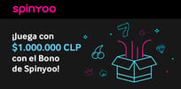 SpinYoo Te Ofrece un Bono de Bienvenida del 100%: ¡Hasta CLP $1.000.000 y 100 giros gratis!