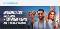 Juega en Beteum Casino con un Bono de Bienvenida excepcional: CLP $425.000 y 200 giros gratis
