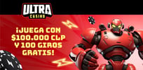 Ultra Casino Te Ofrece un Bono de Bienvenida del 100%: ¡Hasta CLP $100.000 + 100 Giros Gratis!