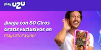 Bono de bienvenida de PlayUZU Casino: Consigue 80 giros gratis sin rollover