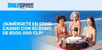 Juega con el bono de bienvenida en OnlySpins Casino en Chile: $500.000 CLP + 200 giros gratis